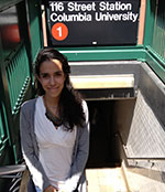 Christine, proud graduate of Columbia University.